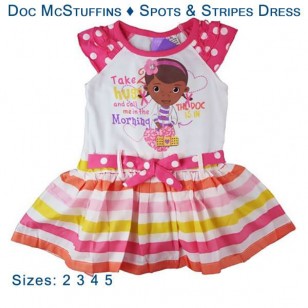 Doc McStuffins - Spots & Stripes Dress