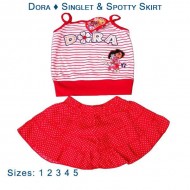 Dora - Singlet & Spotty Skirt