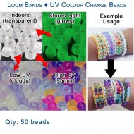 Loom Bands - UV Colour Change Beads