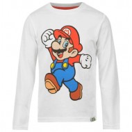 Mario - White Long Sleeve Top