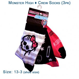 Monster High - 3pk Crew Socks