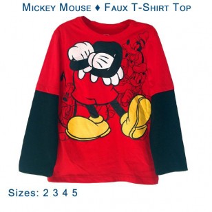 Mickey Mouse - Faux T-Shirt Top