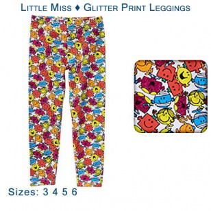 Little Miss - Glitter Print Leggings