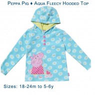 Peppa Pig - Aqua Fleecy Hooded Top