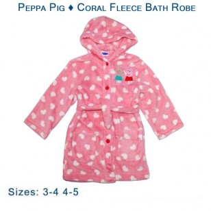 Peppa Pig - Coral Fleece Bath Robe