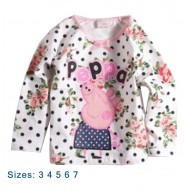 Peppa Pig - Floral & Spotty Long Sleeve Top