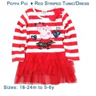 Peppa Pig - Red Striped Tunic/Dress