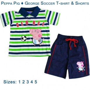 Peppa Pig - George Soccer T-Shirt & Shorts