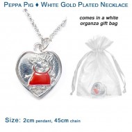 Peppa Pig - White Gold Plated Necklace