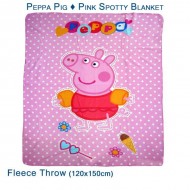 Peppa Pig - Pink Spotty Blanket