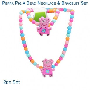 Peppa Pig - Bead Necklace & Bracelet Set