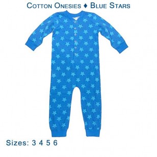 Cotton Onesies - Blue Stars