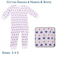 Cotton Onesies - Hearts & Spots